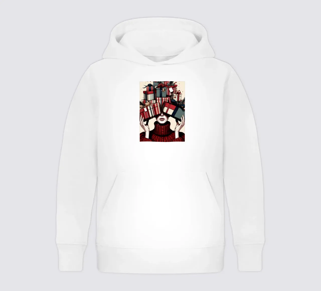 GESCHENKE VERPACKEN ZU WEIHNACHTEN Kinder Hoodie von ARTOMATIC