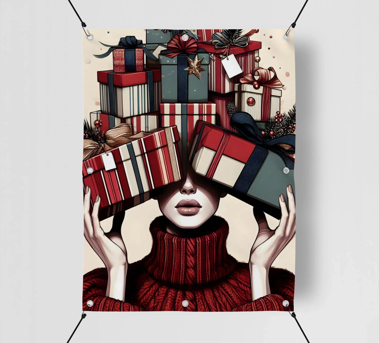 KERSTCADEAUS INPAKKEN pvc-zeil van ARTOMATIC