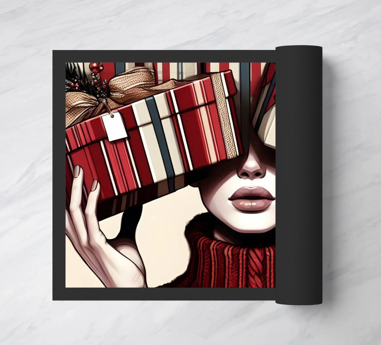 KERSTCADEAUS INPAKKEN deurmat van ARTOMATIC