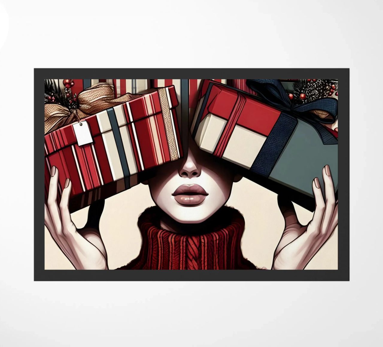 KERSTCADEAUS INPAKKEN deurmat van ARTOMATIC