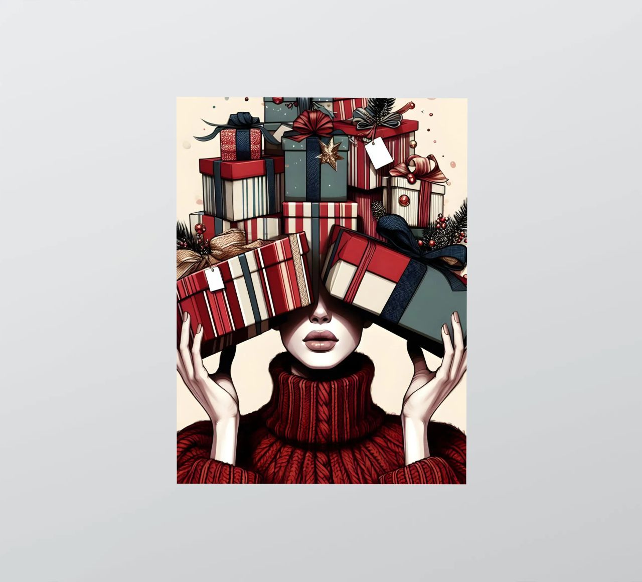 KERSTCADEAUS INPAKKEN sticker van ARTOMATIC