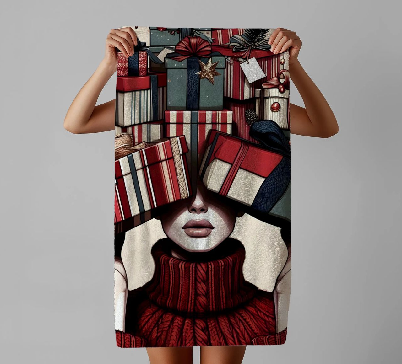 KERSTCADEAUS INPAKKEN badhanddoek van ARTOMATIC