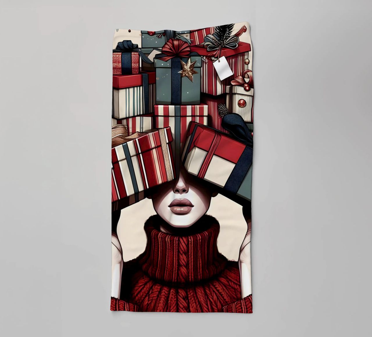 KERSTCADEAUS INPAKKEN badhanddoek van ARTOMATIC