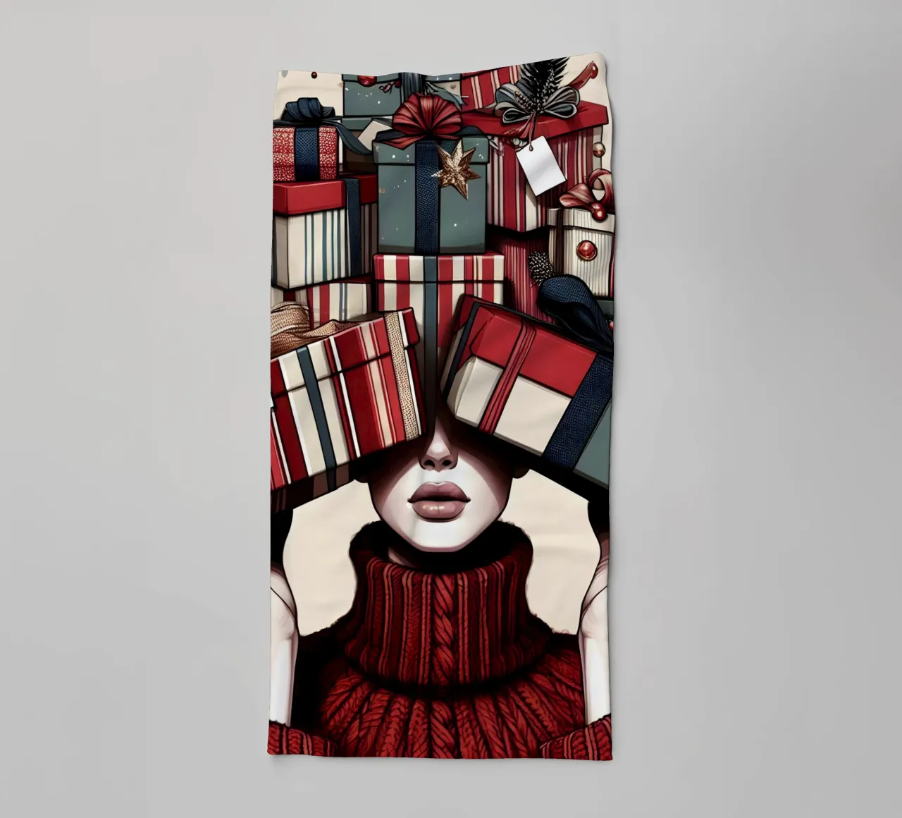 GESCHENKE VERPACKEN ZU WEIHNACHTEN Handtuch von ARTOMATIC