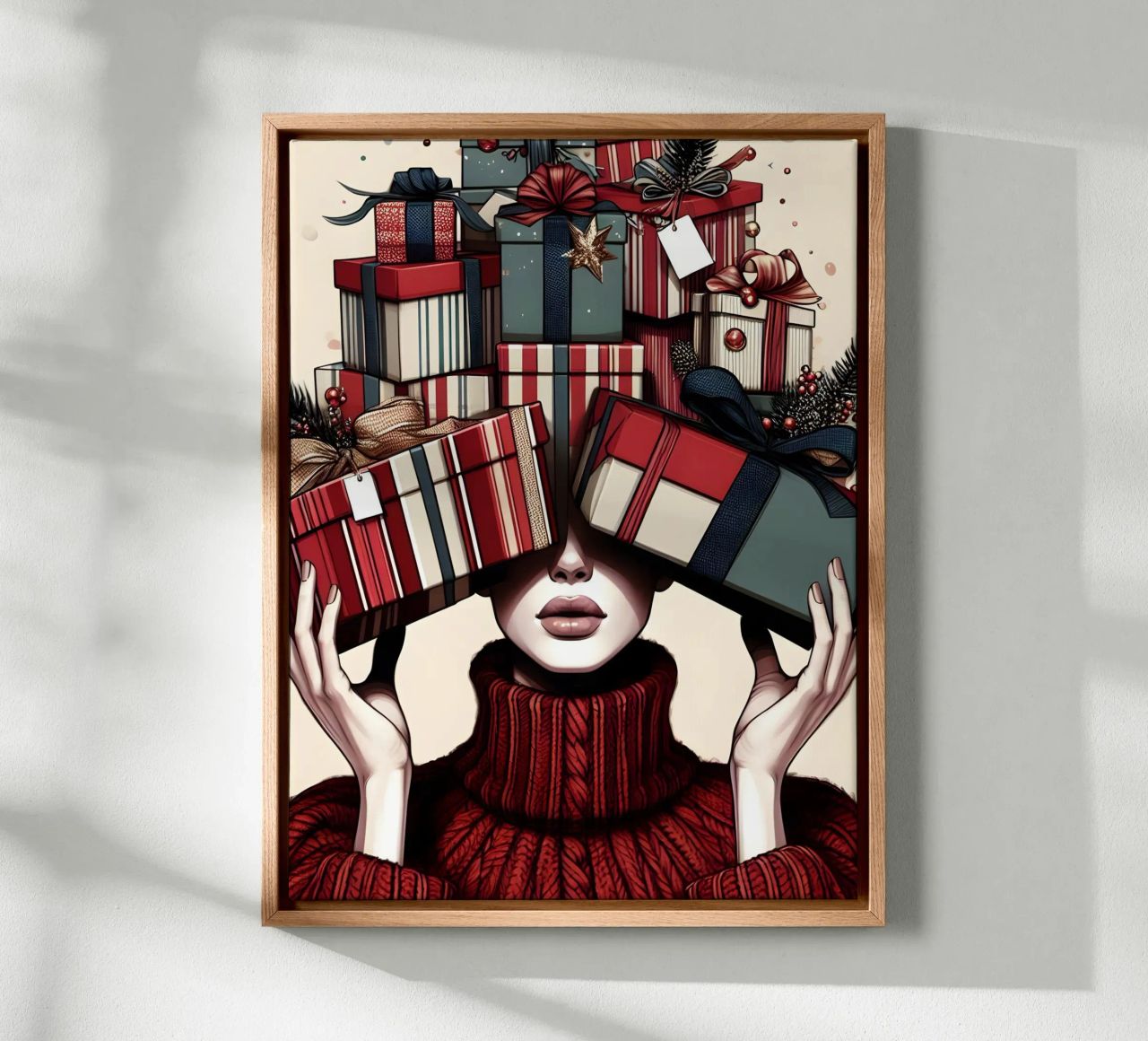 KERSTCADEAUS INPAKKEN canvas van ARTOMATIC