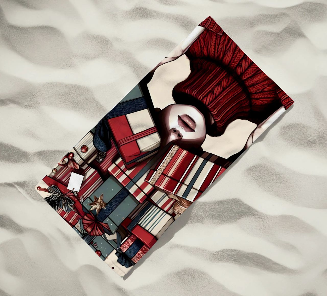 KERSTCADEAUS INPAKKEN strandhanddoek van ARTOMATIC