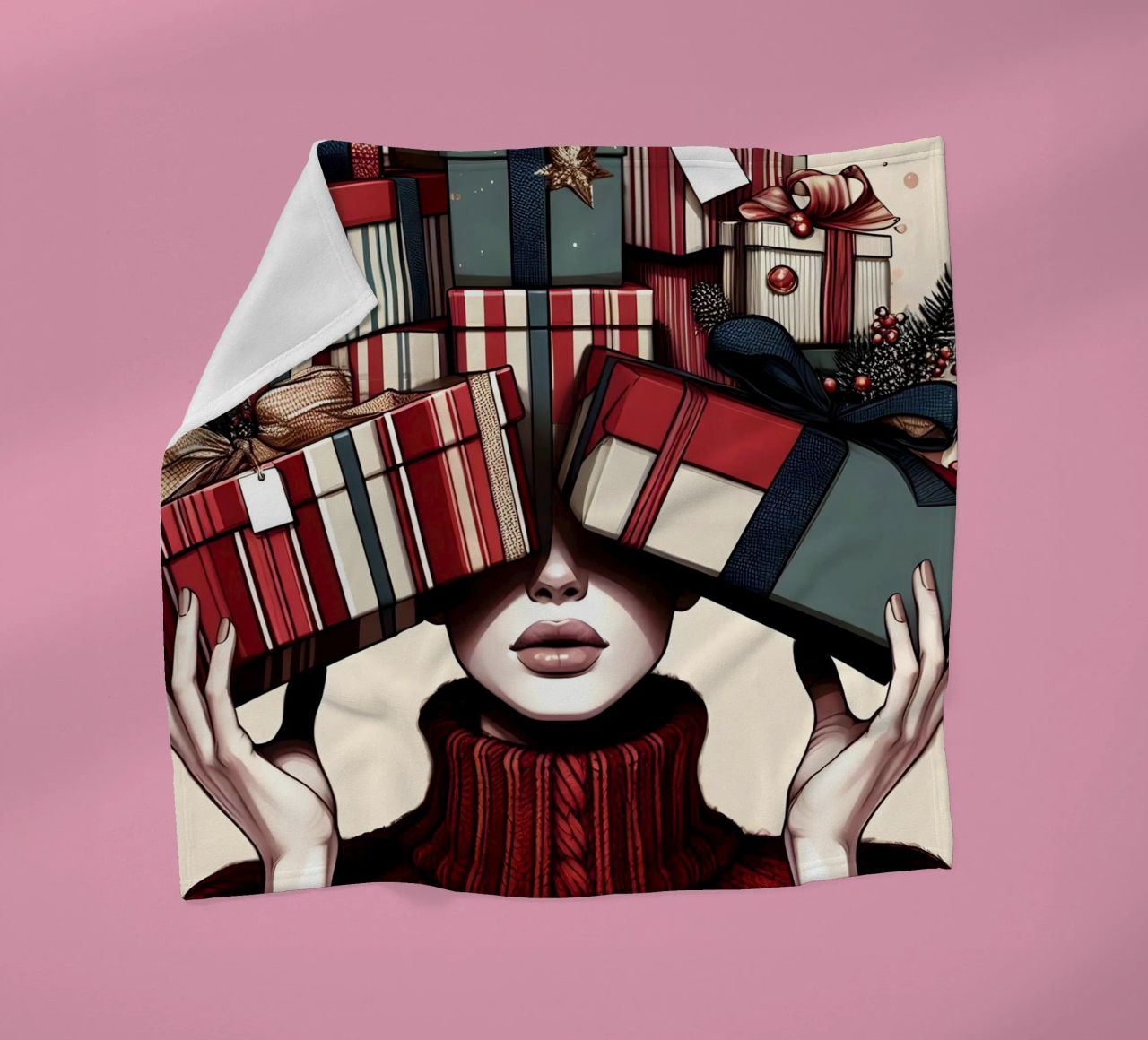 KERSTCADEAUS INPAKKEN fleecedeken van ARTOMATIC