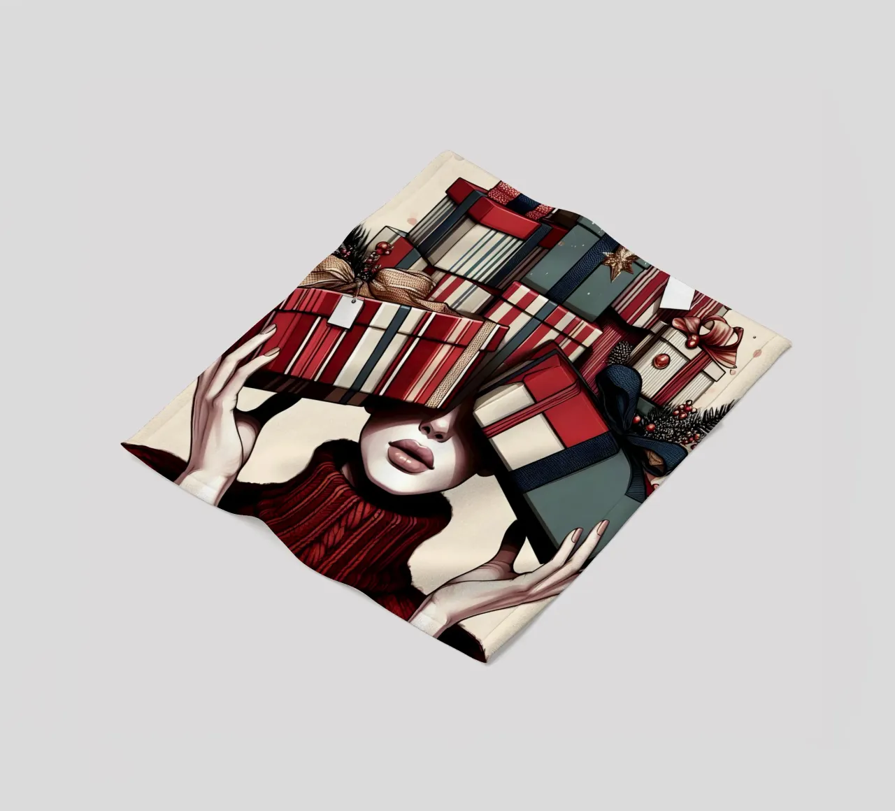 CONFEZIONARE I REGALI DI NATALE coperta in pile da ARTOMATIC