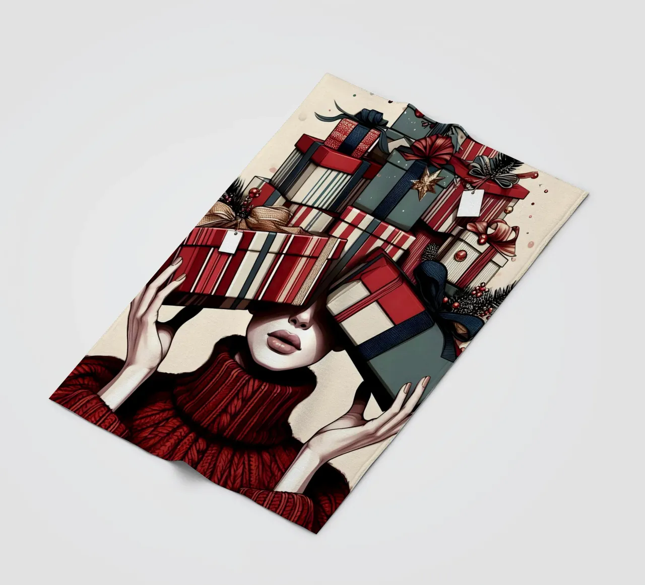 CONFEZIONARE I REGALI DI NATALE coperta in pile da ARTOMATIC