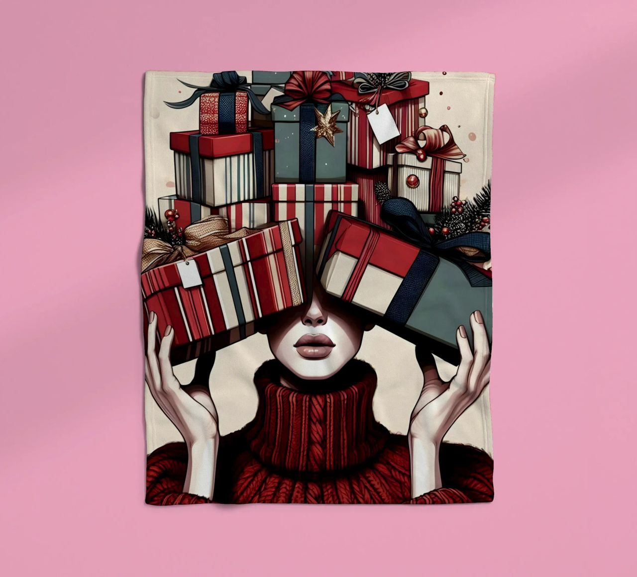 KERSTCADEAUS INPAKKEN fleecedeken van ARTOMATIC