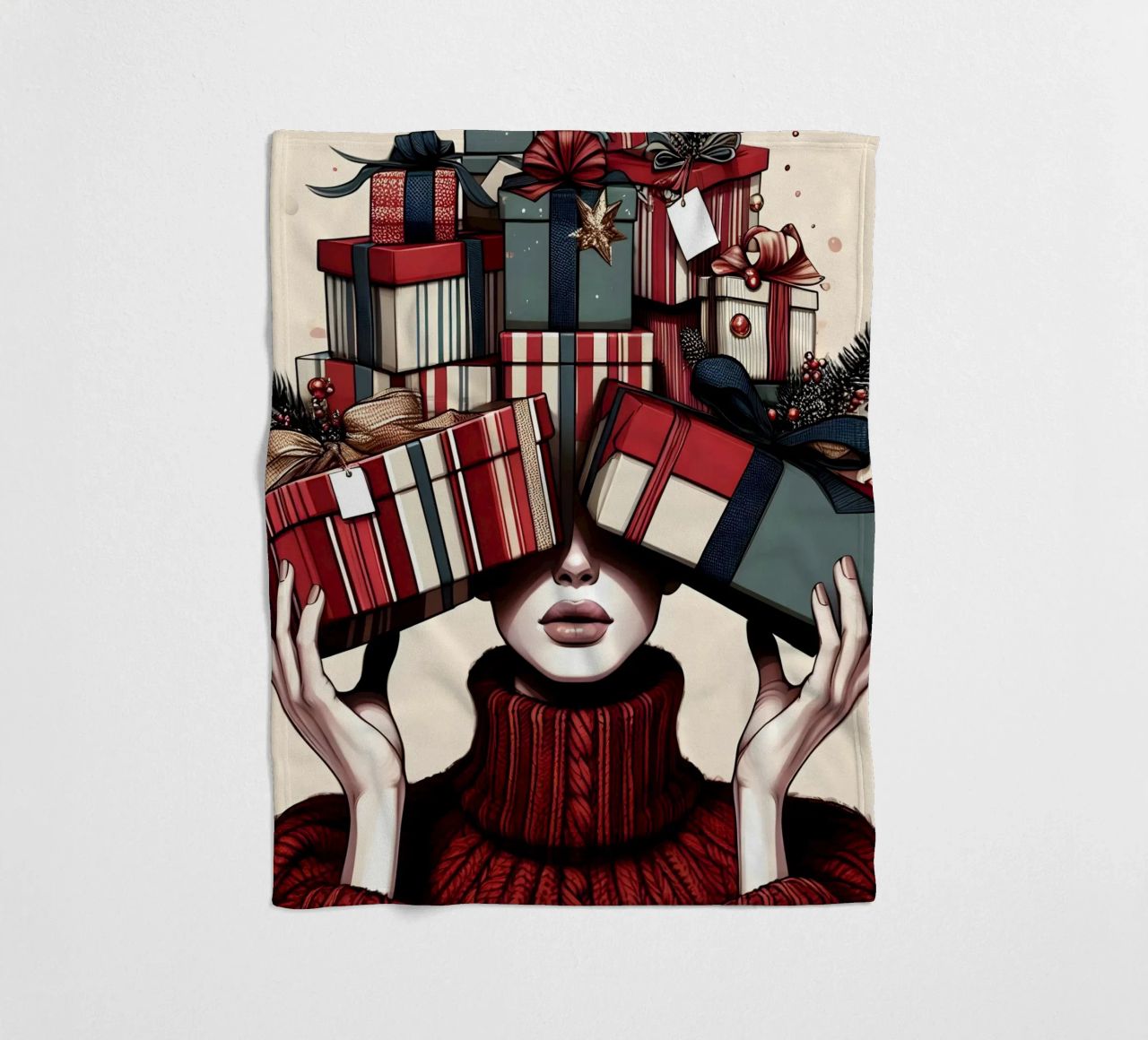 KERSTCADEAUS INPAKKEN fleecedeken van ARTOMATIC