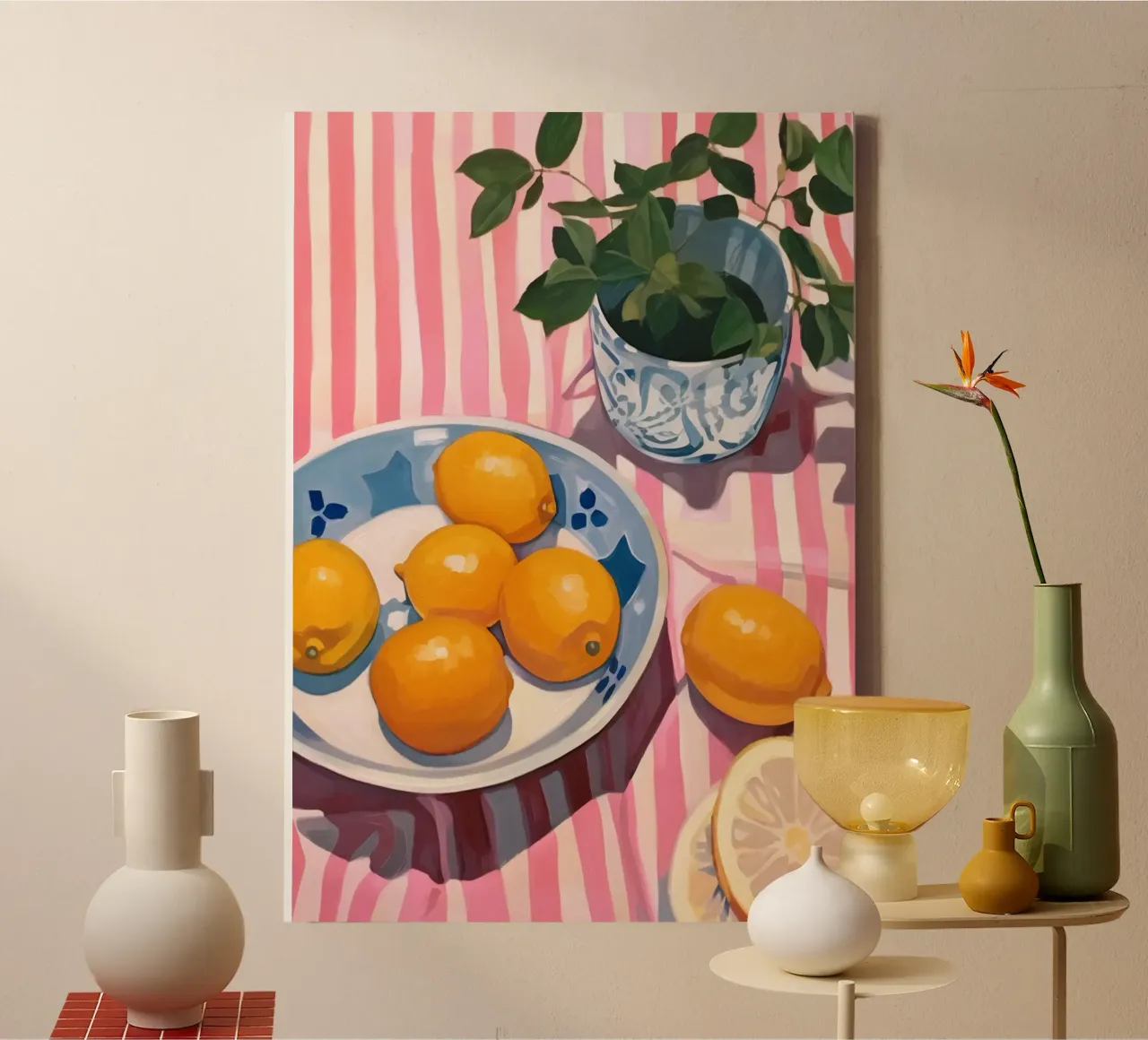 Boho Bella Vita 24 Lemons 1 canvas by Boho Print Collection