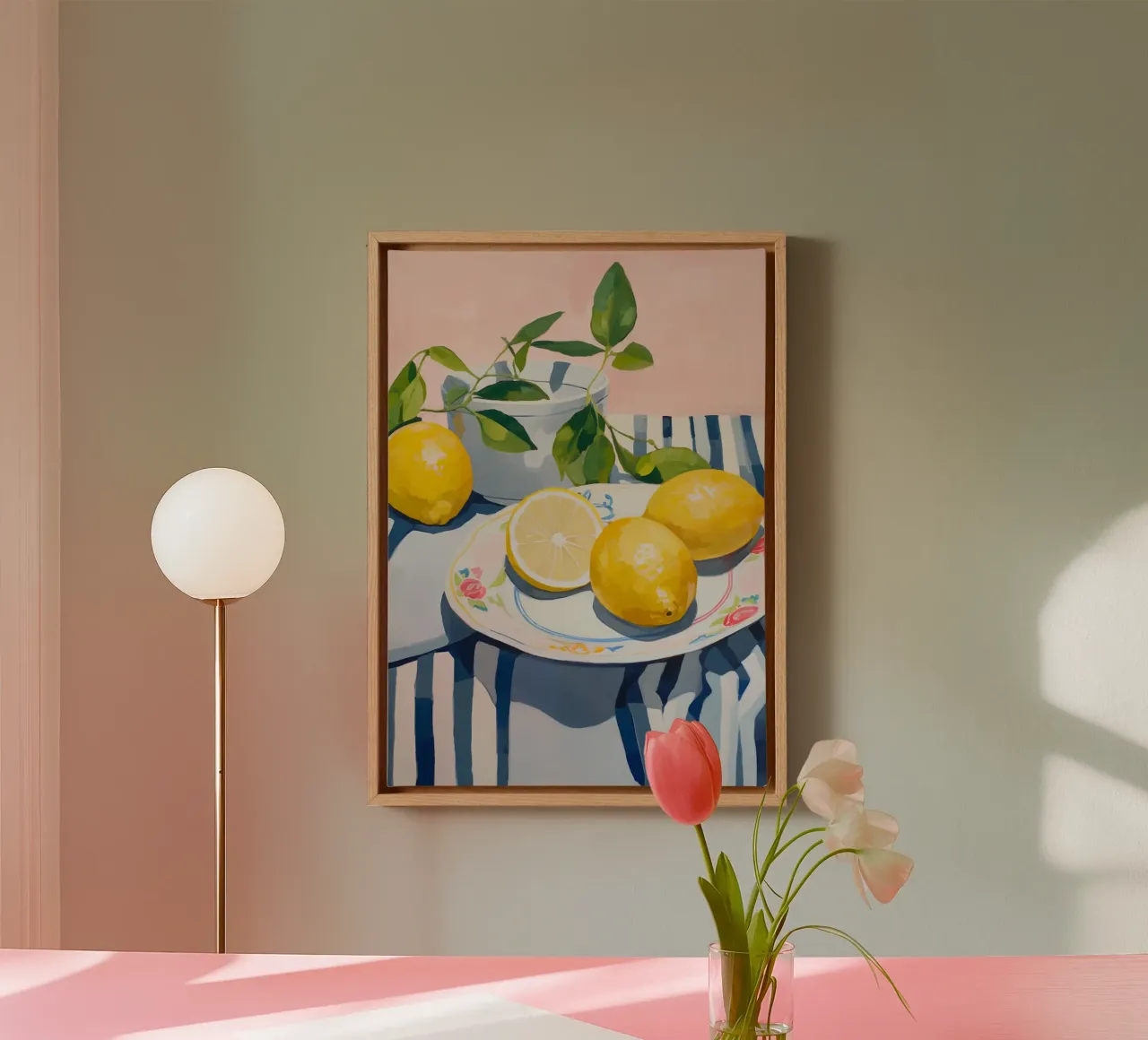 Boho Bella Vita 24 Lemons 3 tela con Cornice a cassetta da Boho Print Collection