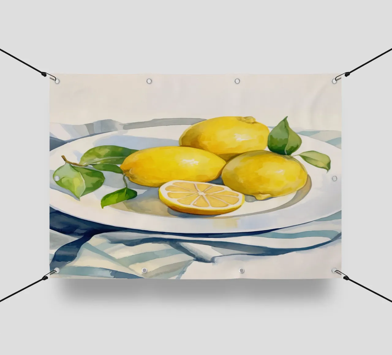 Boho Bella Vita 24 Lemons 4 telo in pvc da Boho Print Collection