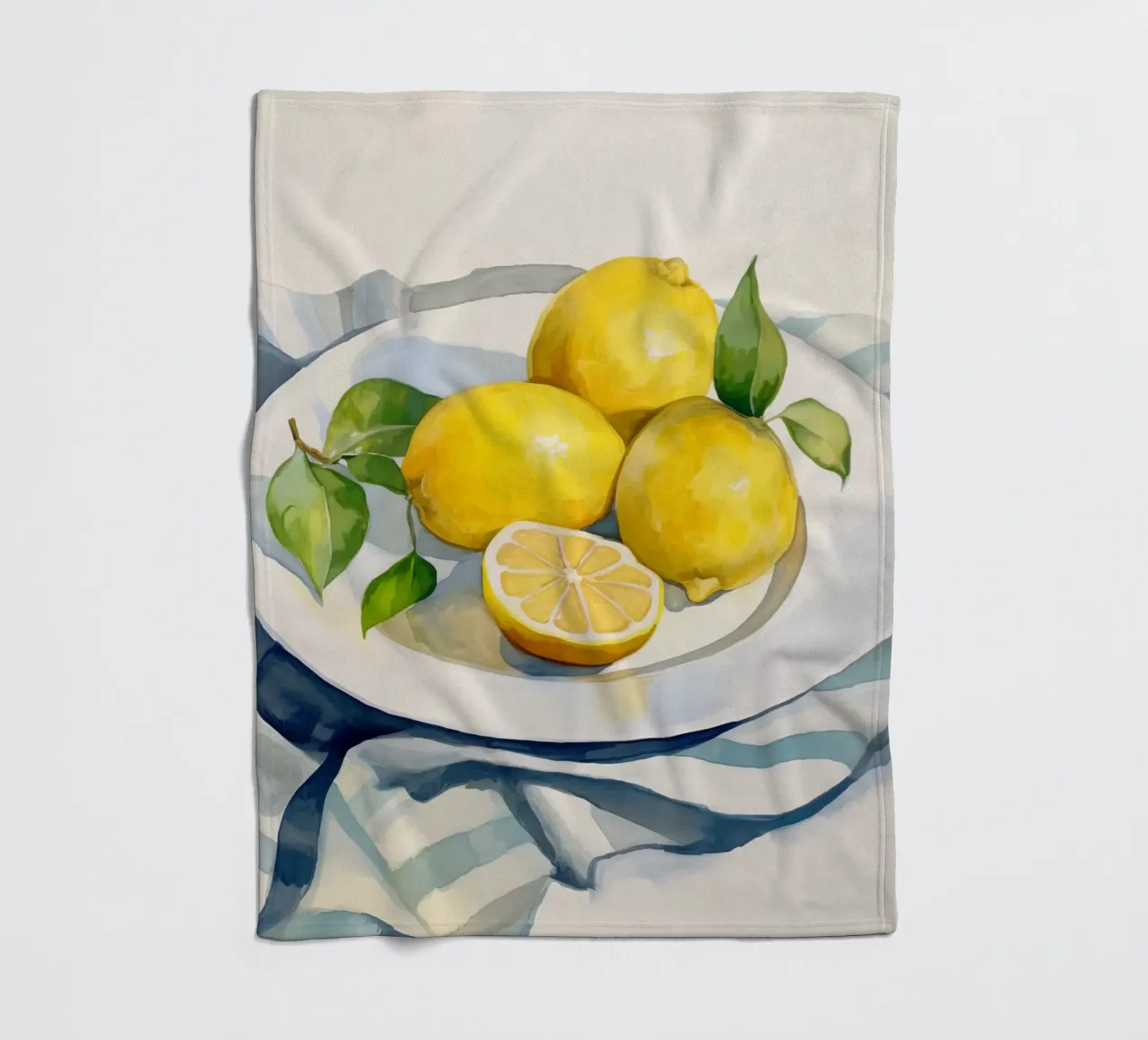 Boho Bella Vita 24 Lemons 4 fleece blanket by Boho Print Collection