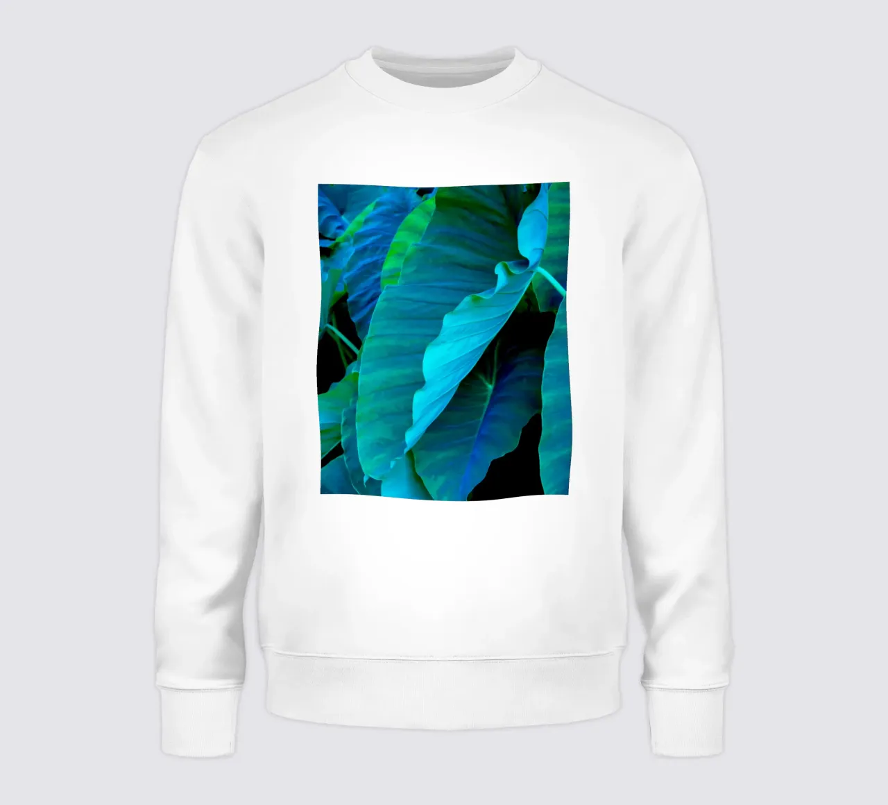 hojas de ñame y sus matices sudadera de Teresa André