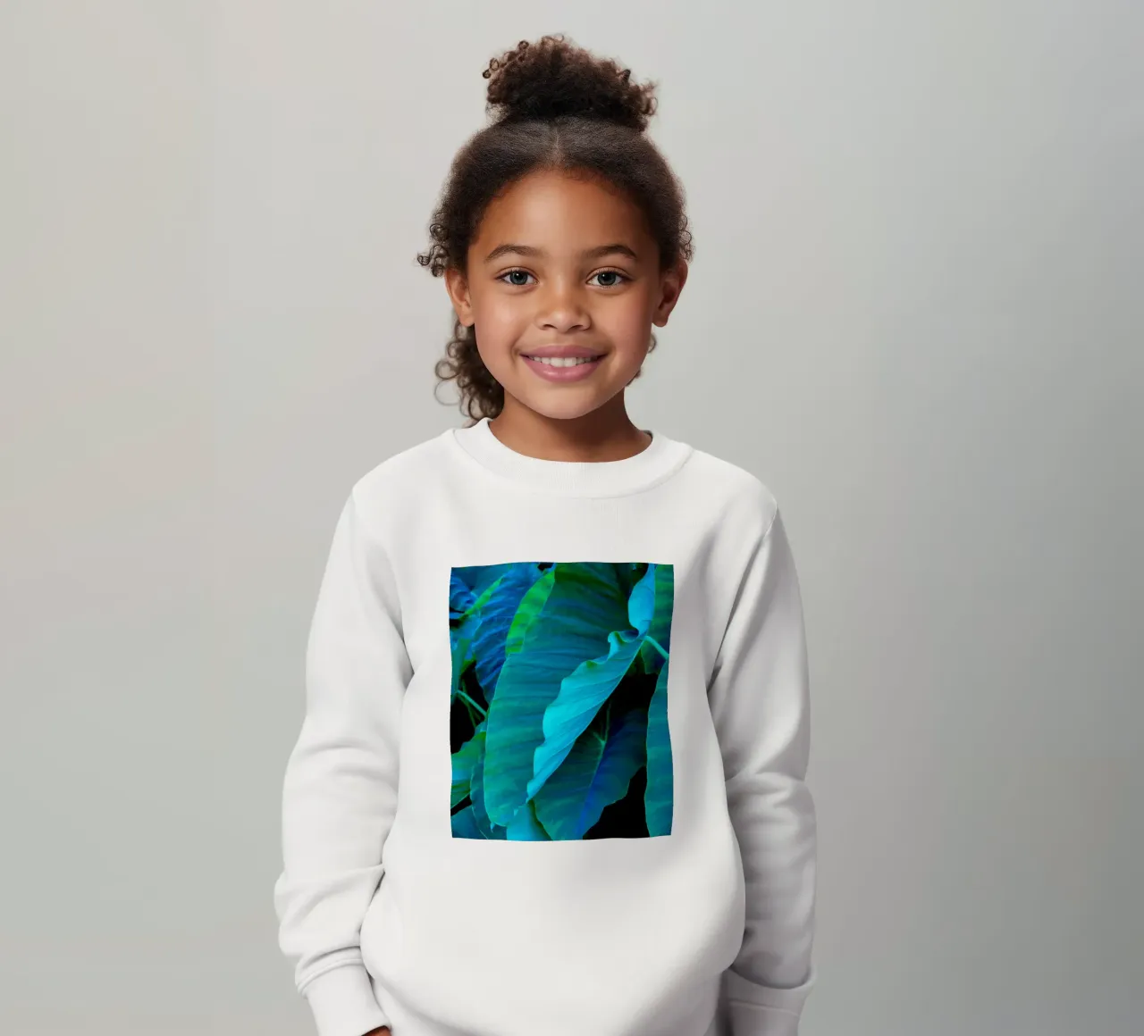hojas de ñame y sus matices sudadera para niño de Teresa André