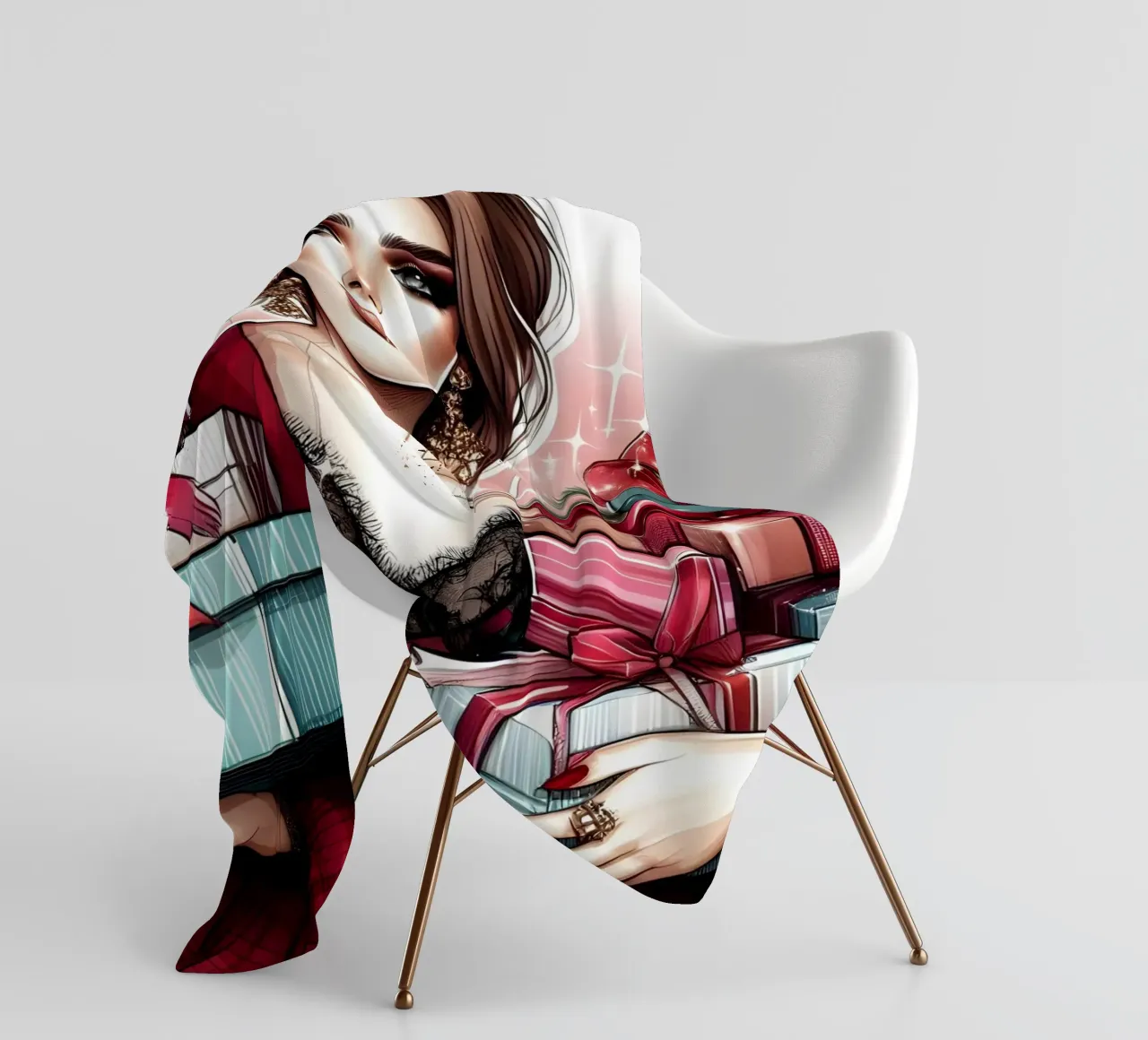 VACANZE DI NATALE coperta in pile da ARTOMATIC