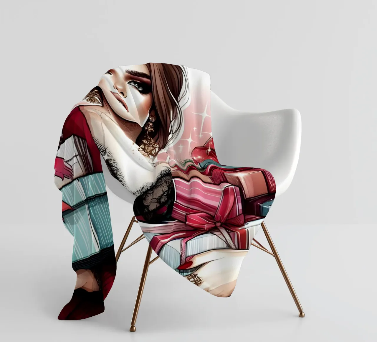VACANZE DI NATALE coperta in pile da ARTOMATIC