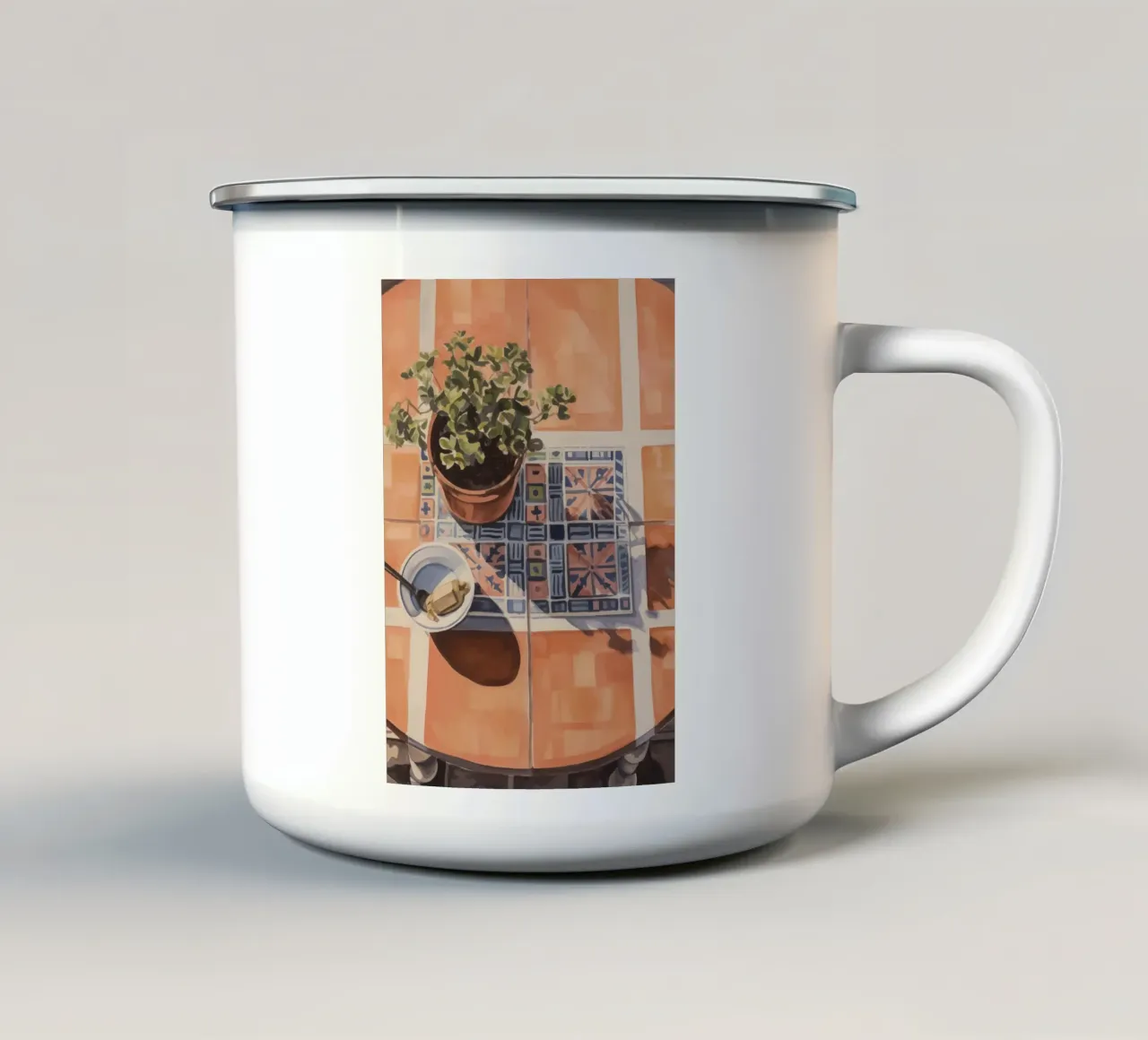 Boho Bella Vita 25 Still 1 tazza in smalto da Boho Print Collection