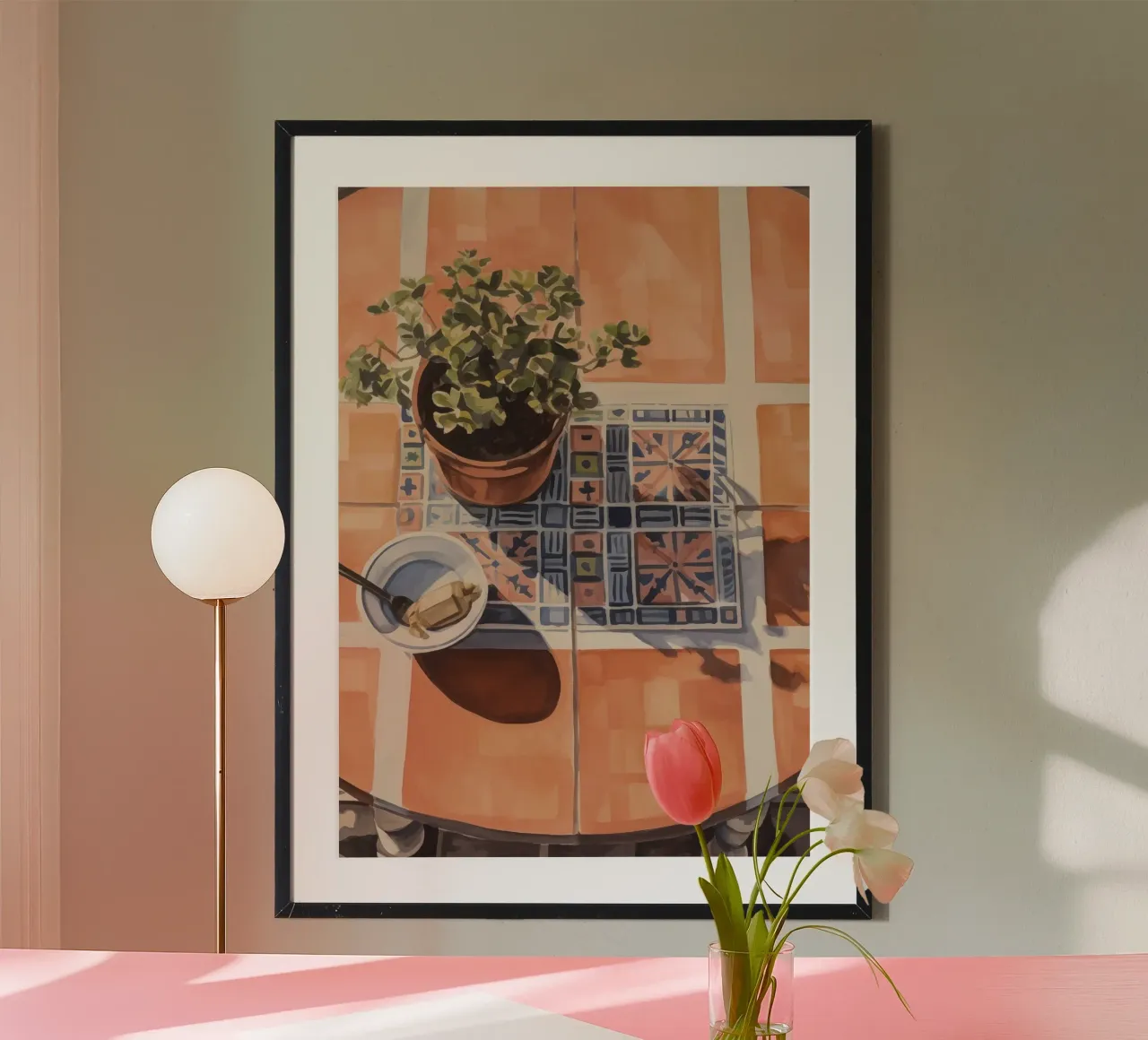 Boho Bella Vita 25 Still 1 poster con telaio in legno da Boho Print Collection
