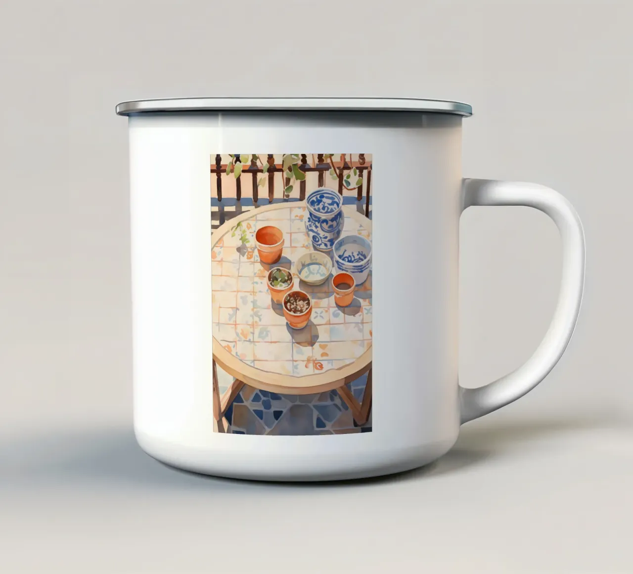 Boho Bella Vita 25 Still 2 tazza in smalto da Boho Print Collection