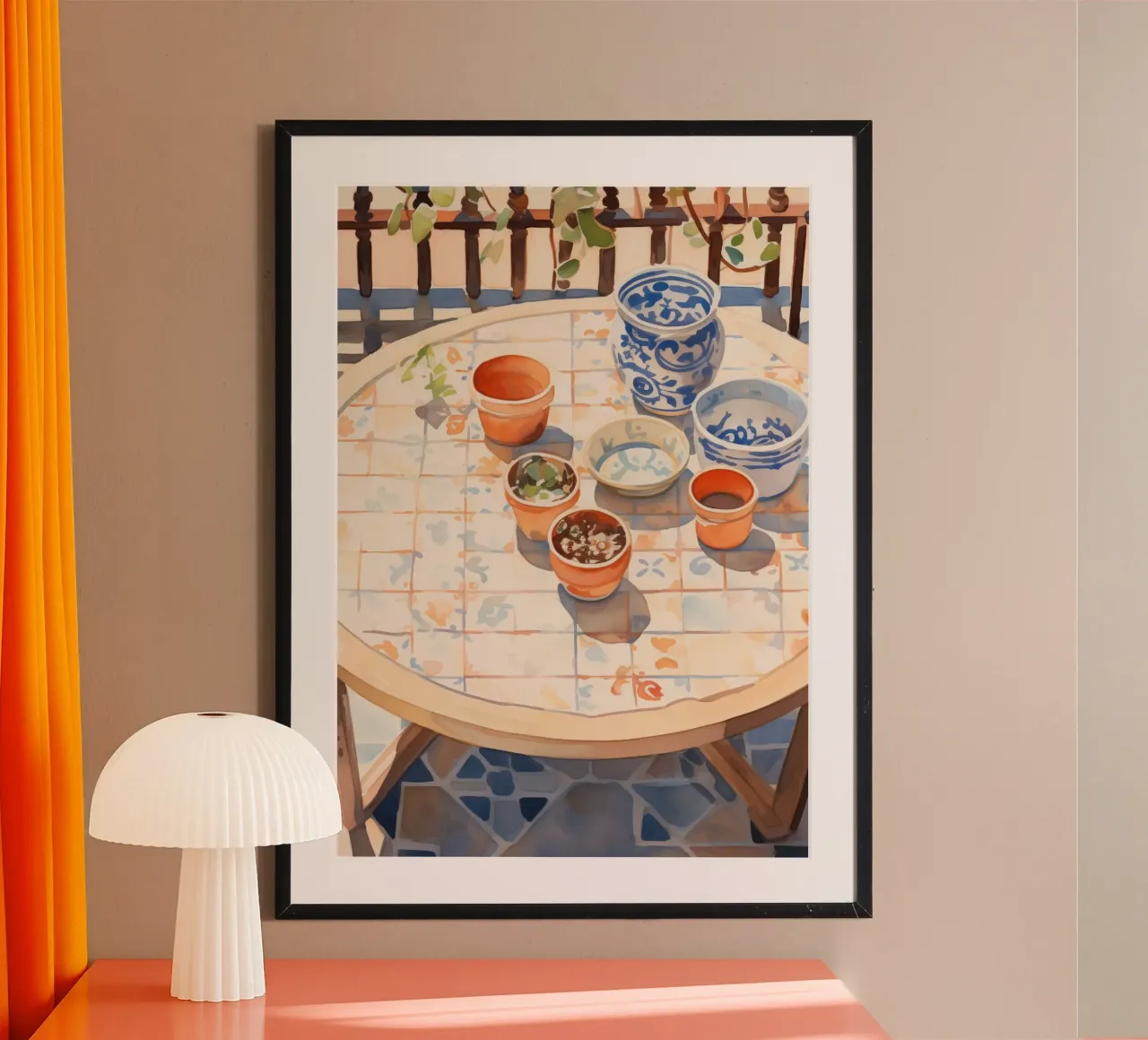 Boho Bella Vita 25 Still 2 poster con telaio in legno da Boho Print Collection
