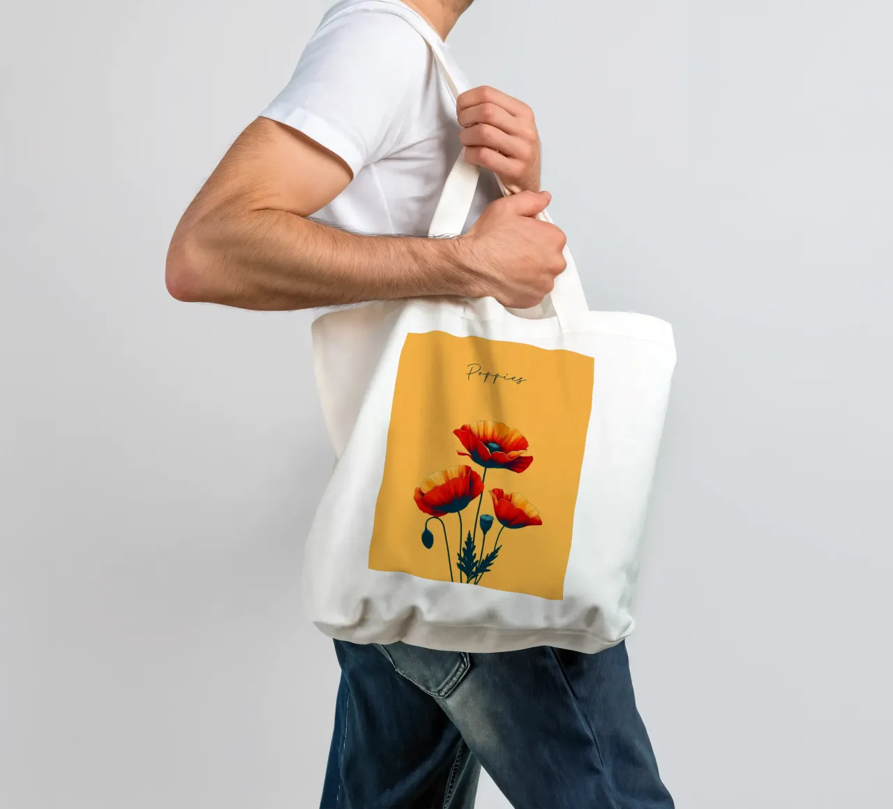 Poppies tote bag by Digital Naive