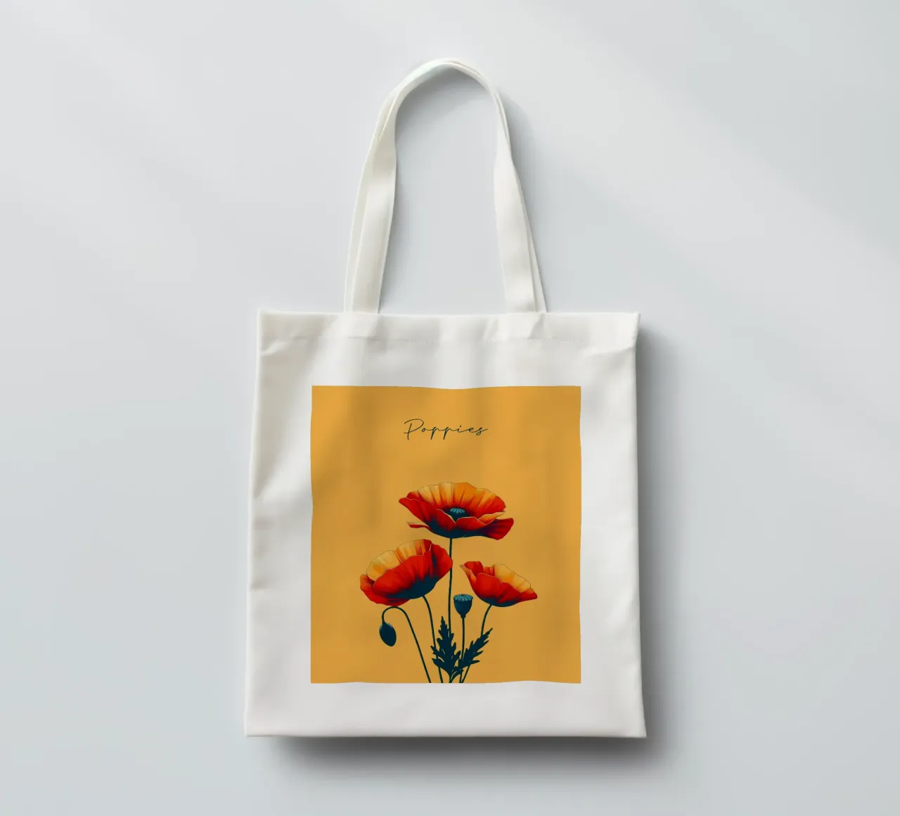 Poppies tote bag by Digital Naive