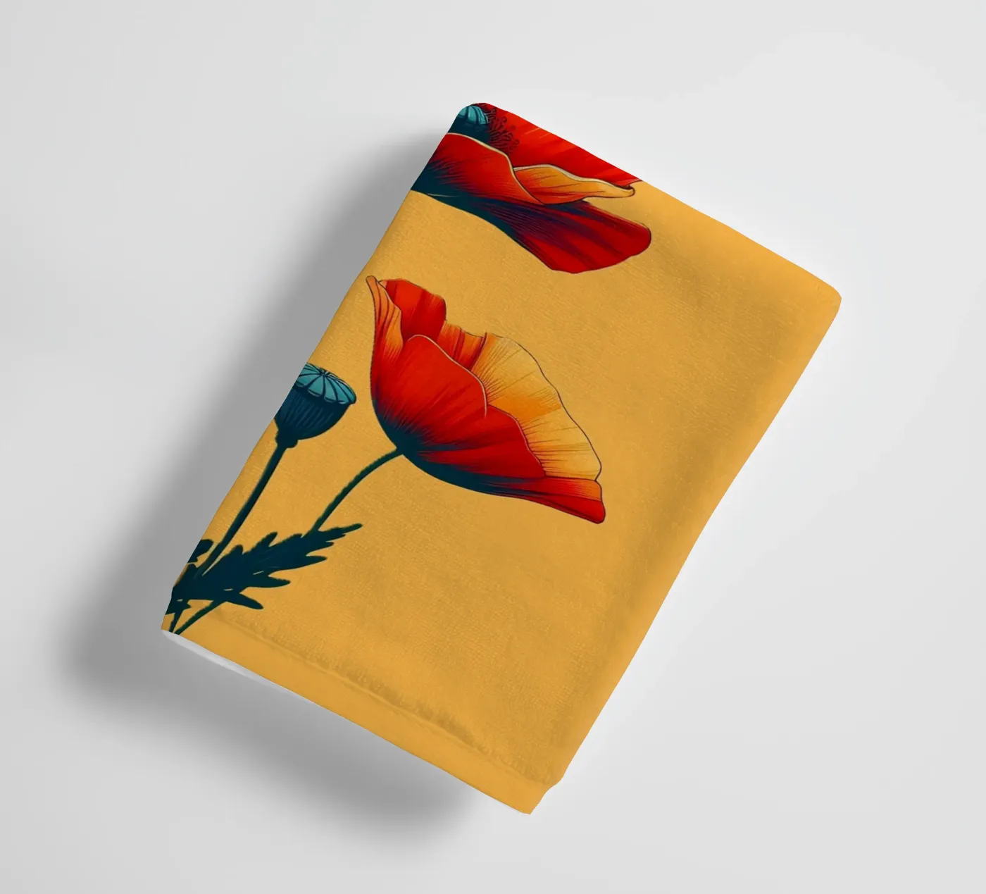 Klaprozen badhanddoek van Digital Naive