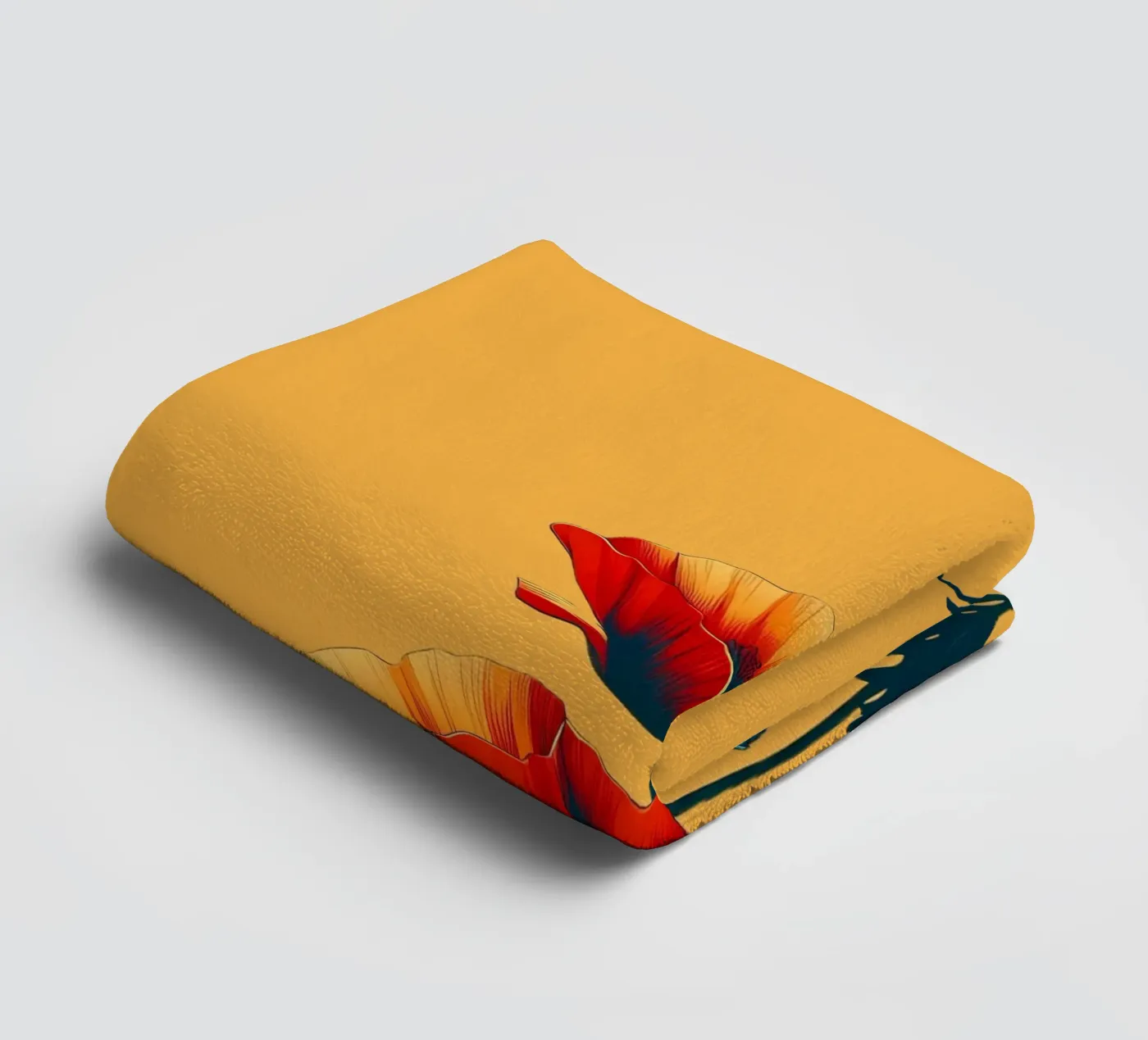 Klaprozen badhanddoek van Digital Naive