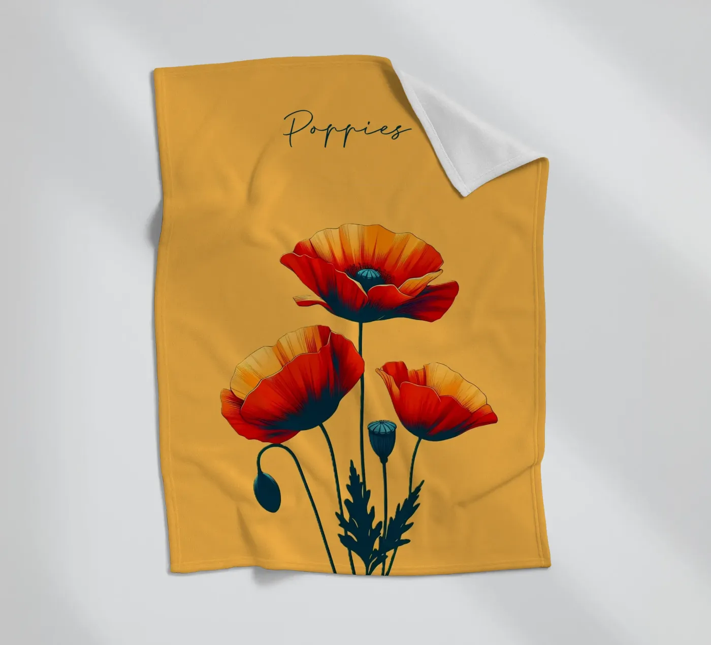 Coquelicots plaid polaire de Digital Naive