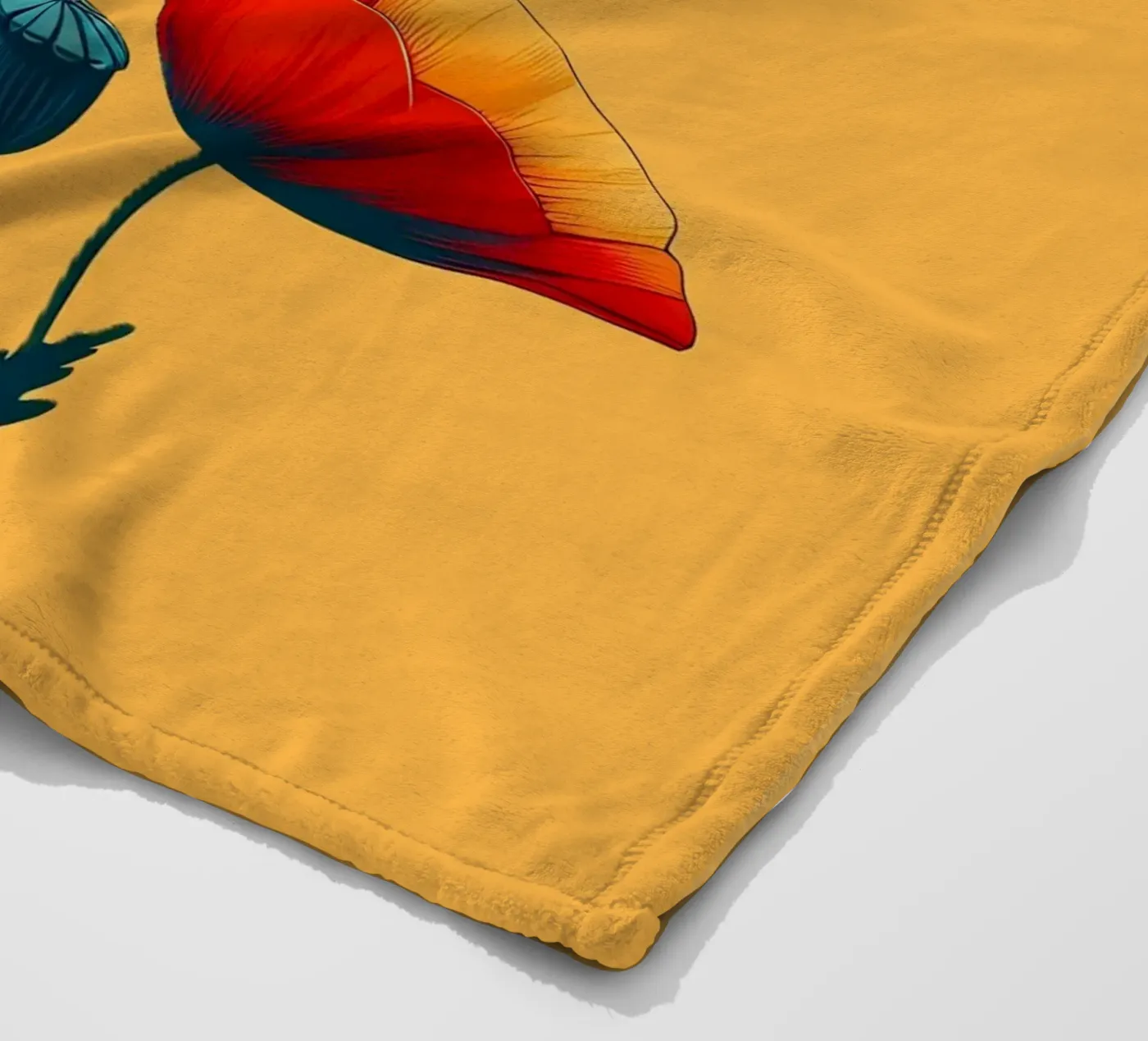 Coquelicots plaid polaire de Digital Naive