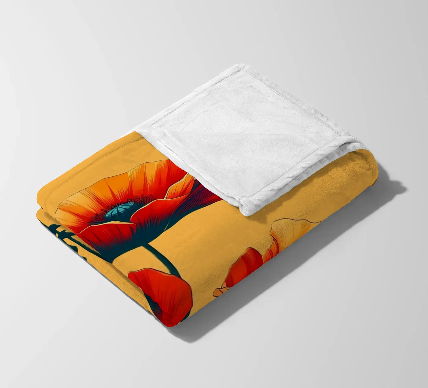 Coquelicots plaid polaire de Digital Naive