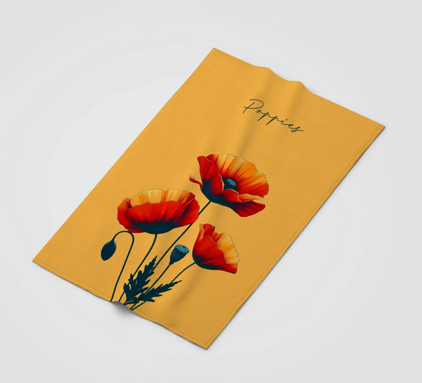 Coquelicots plaid polaire de Digital Naive