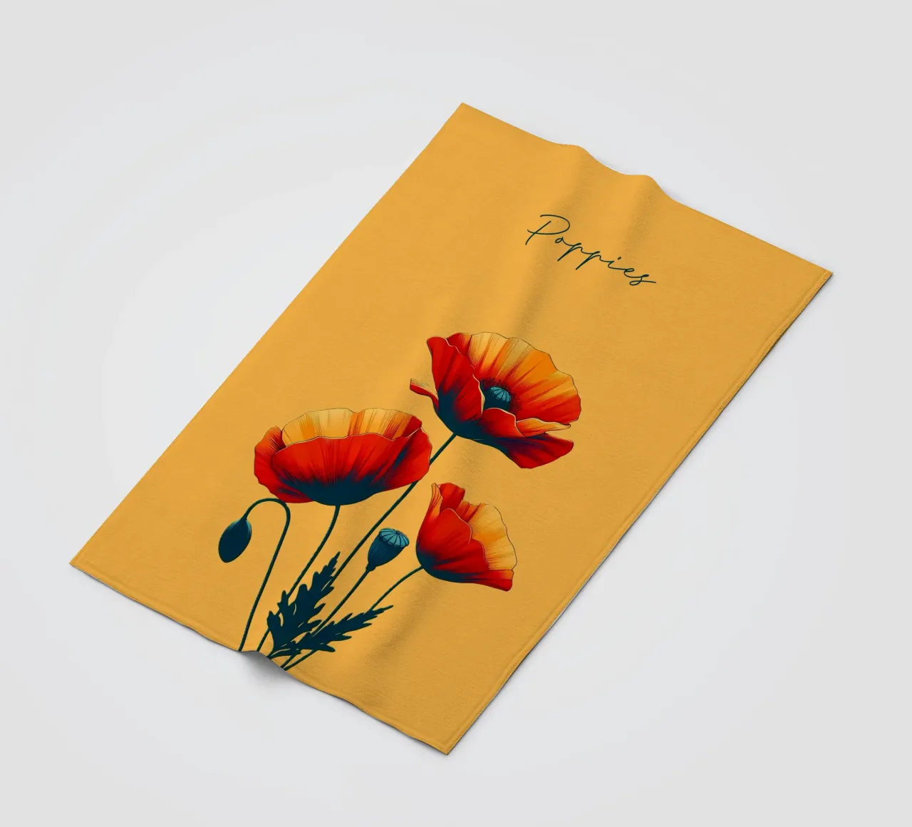 Mohnblumen Fleecedecke von Digital Naive