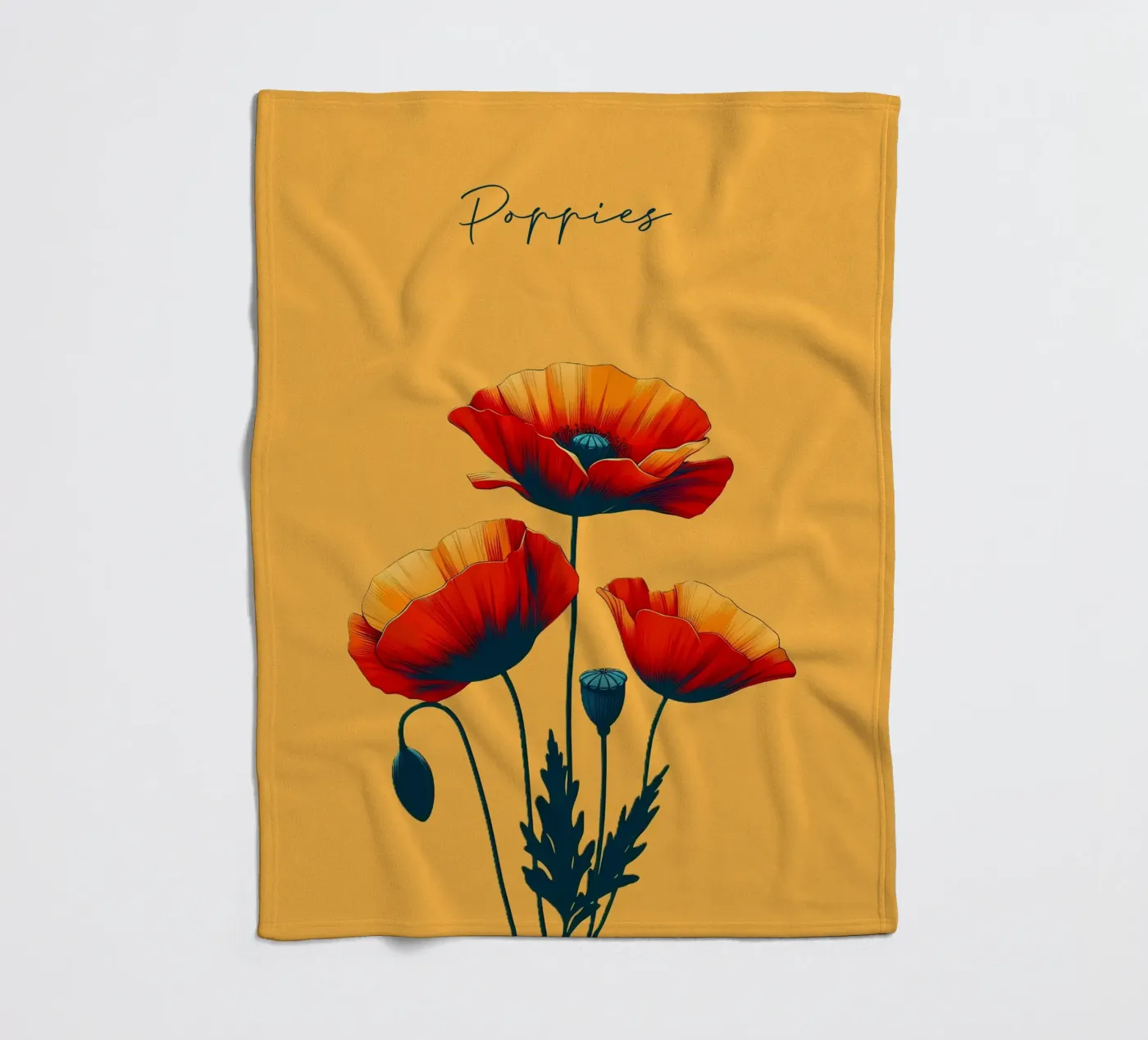 Coquelicots plaid polaire de Digital Naive