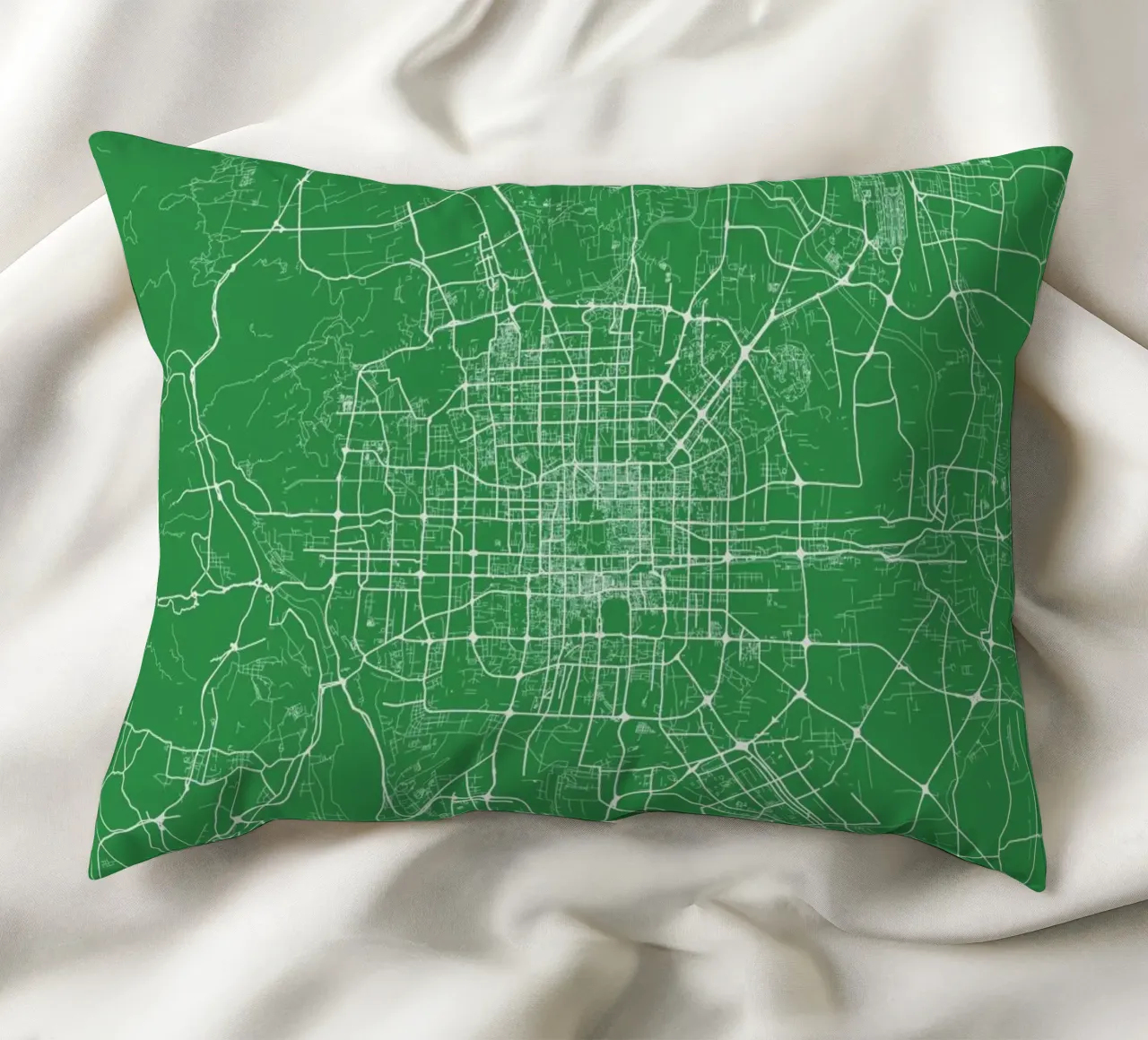 Bejing Green cuscino da Urban Maps