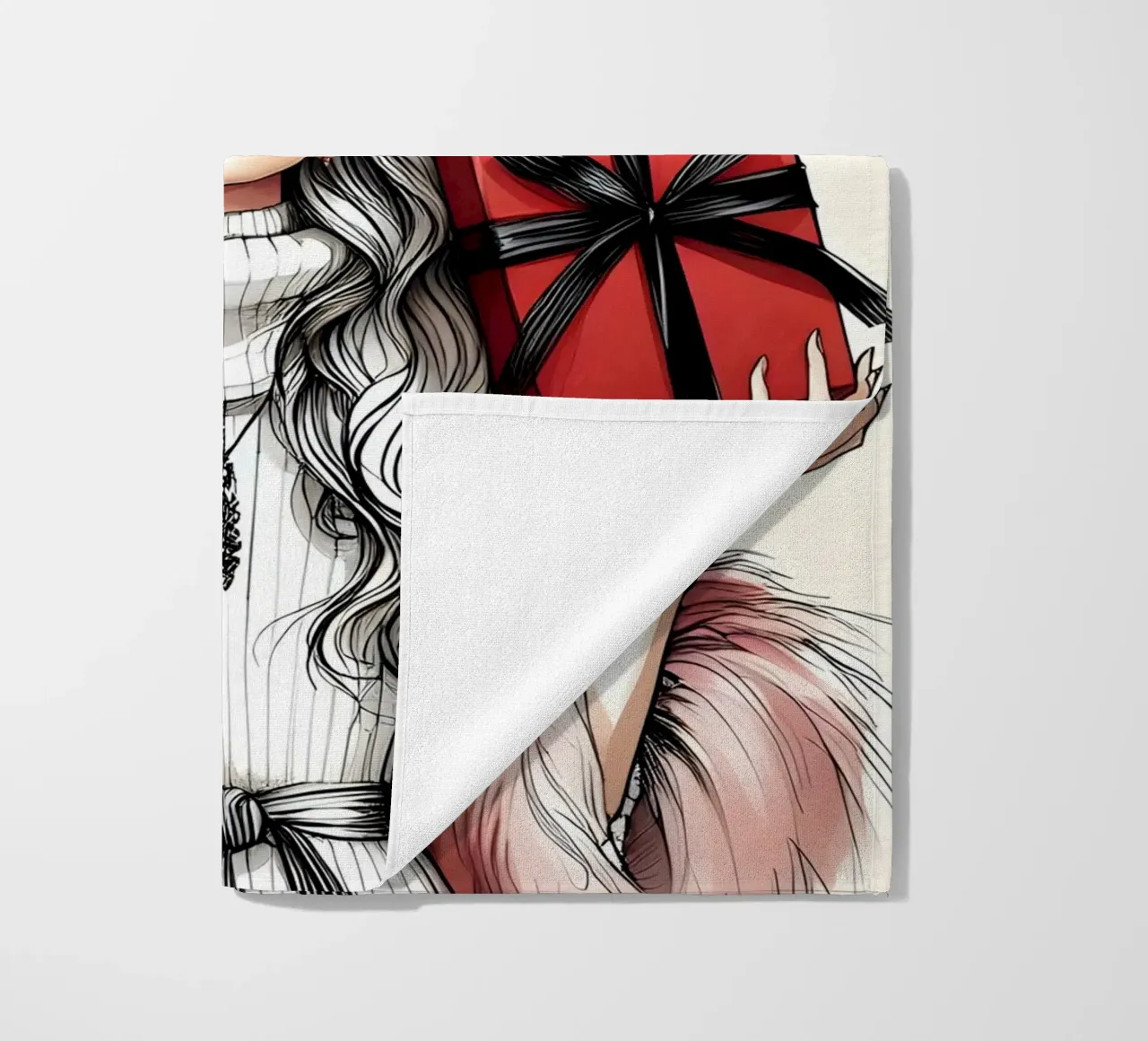 CHRISTMAS SHOPPING beach towel by ARTOMATIC