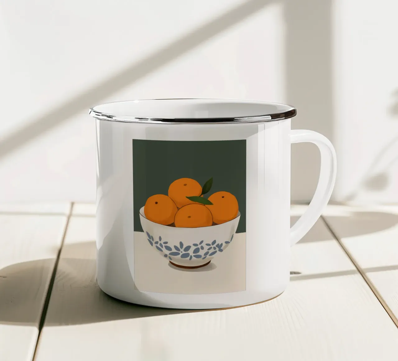 Boho Bella Vita 26 Oranges 1 tazza in smalto da Boho Print Collection