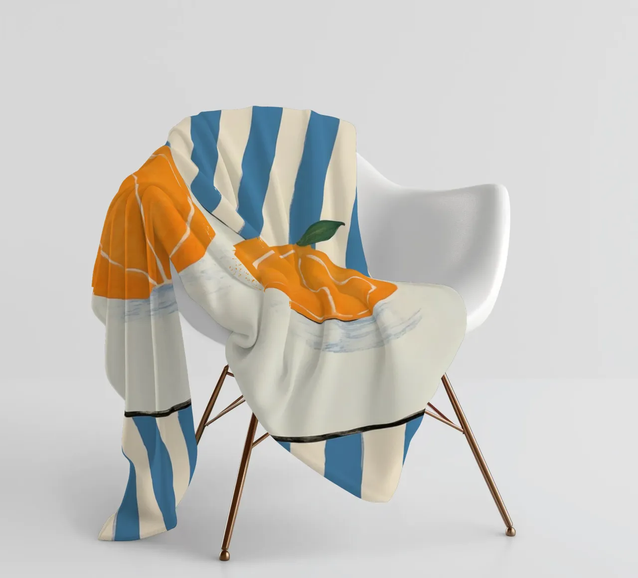 Boho Bella Vita 26 Oranges 3 coperta in pile da Boho Print Collection