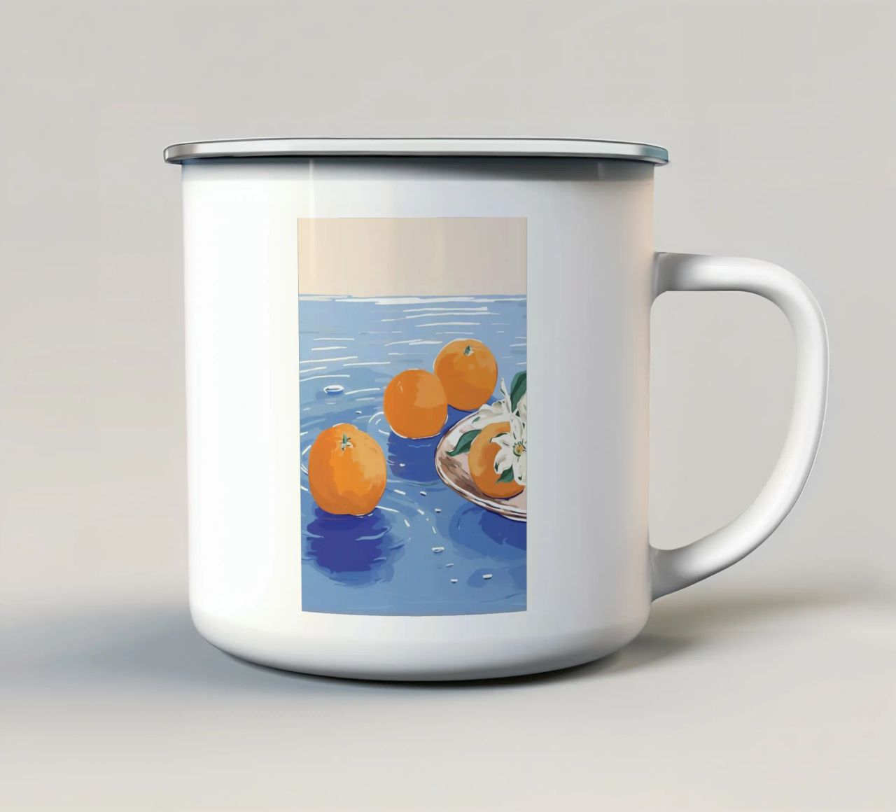 Boho Bella Vita 26 Oranges 4 tazza in smalto da Boho Print Collection