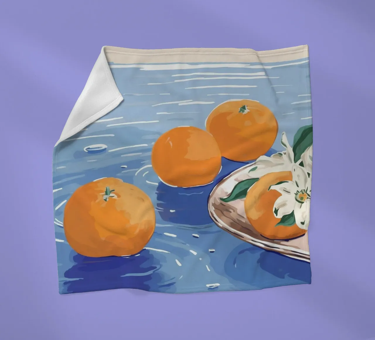 Boho Bella Vita 26 Oranges 4 coperta in pile da Boho Print Collection