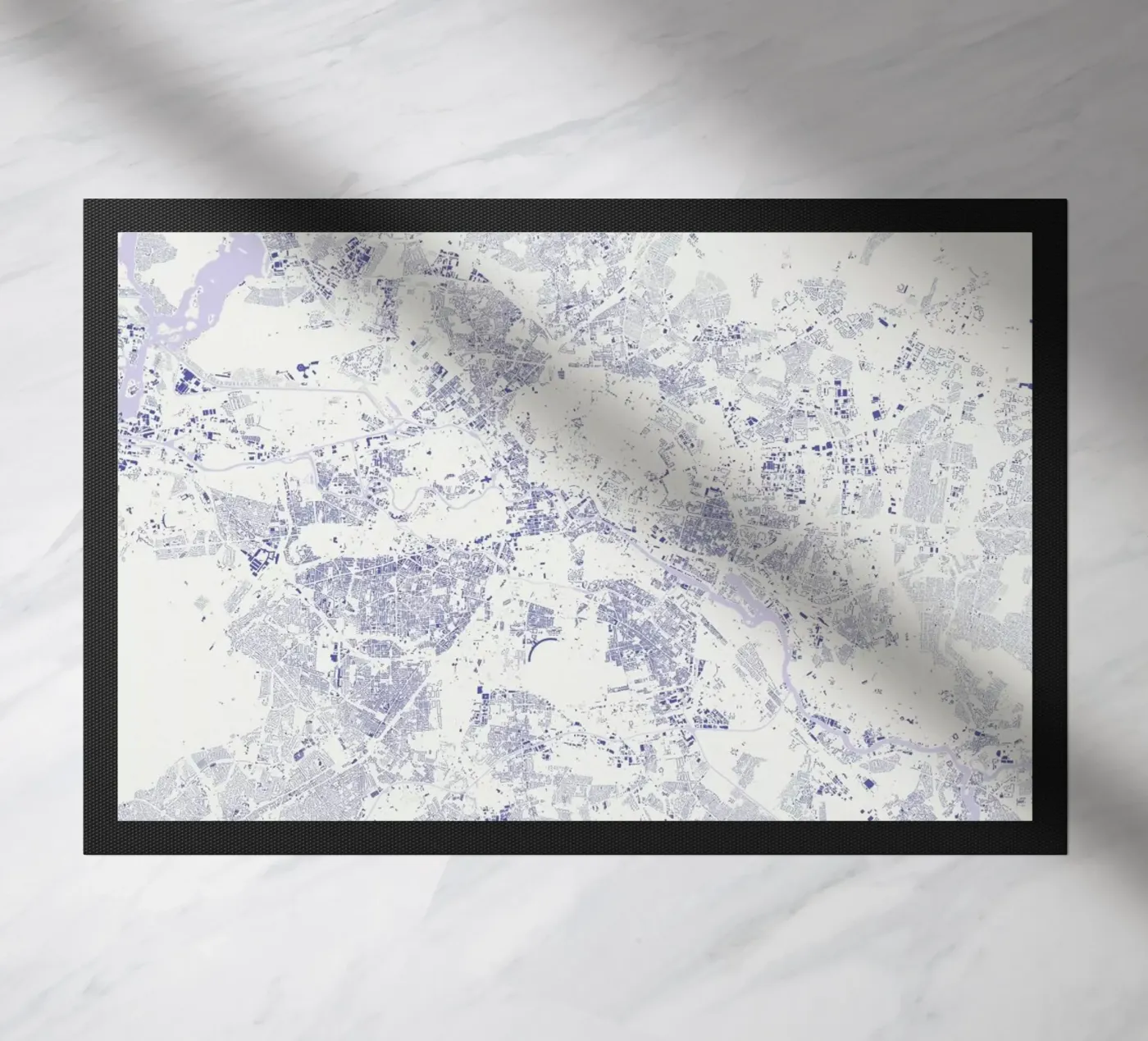 Berlin Blue Fußmatte von Urban Maps