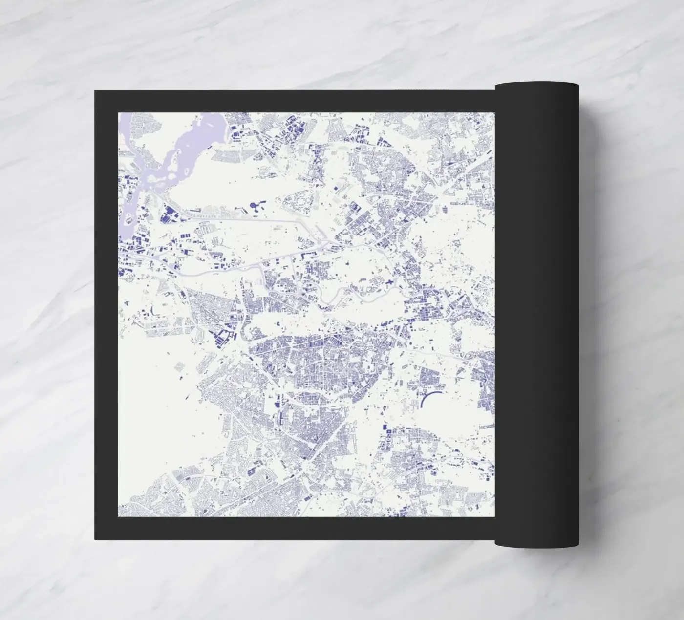 Berlin Blue Fußmatte von Urban Maps