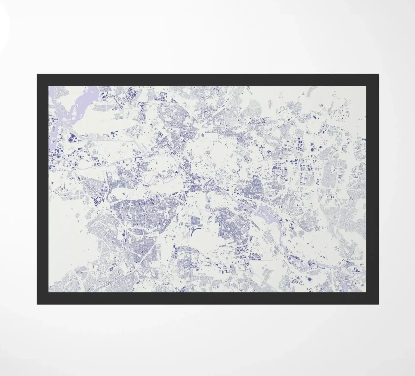 Berlin Blue Fußmatte von Urban Maps