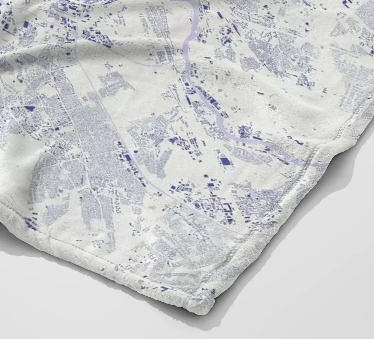 Berlin Blue fleece blanket by Urban Maps