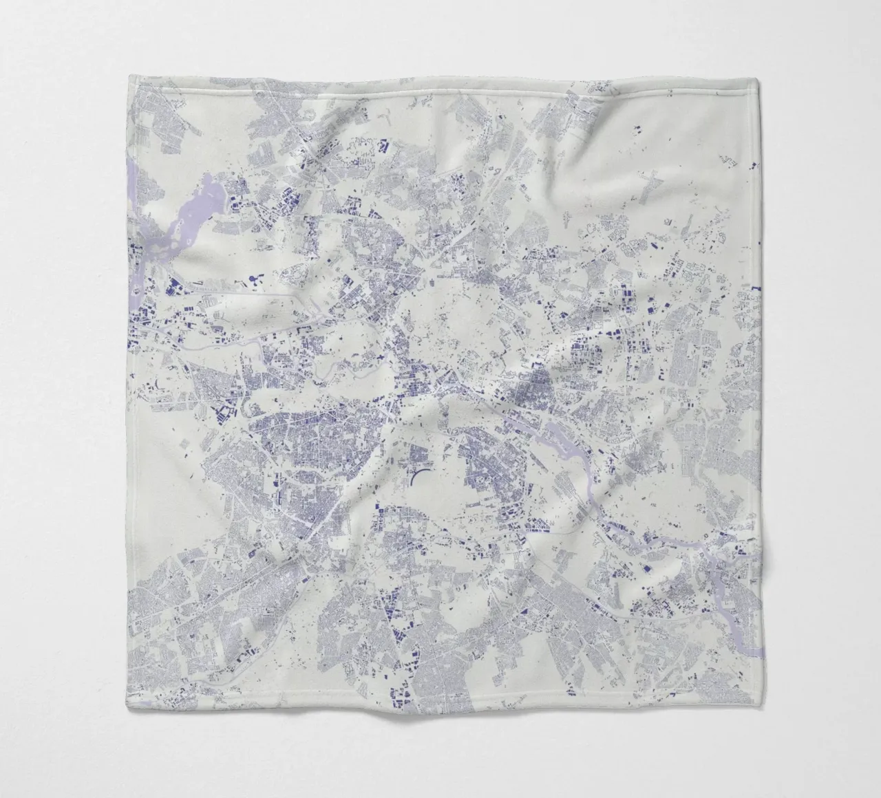 Berlin Blue Fleecedecke von Urban Maps