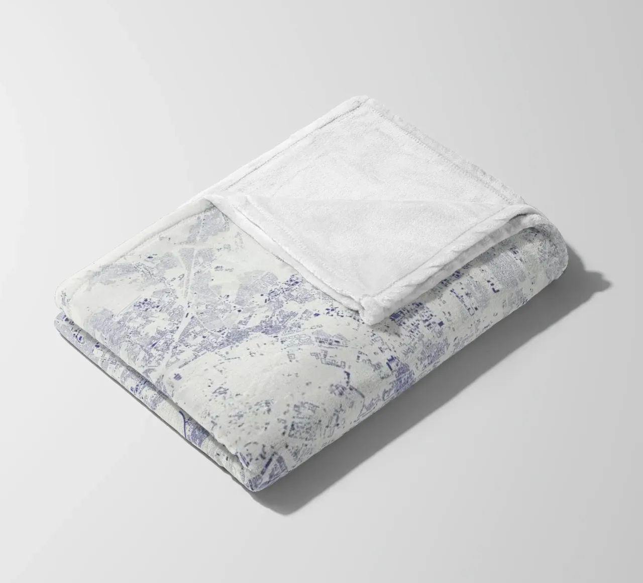 Berlin Blue fleece blanket by Urban Maps