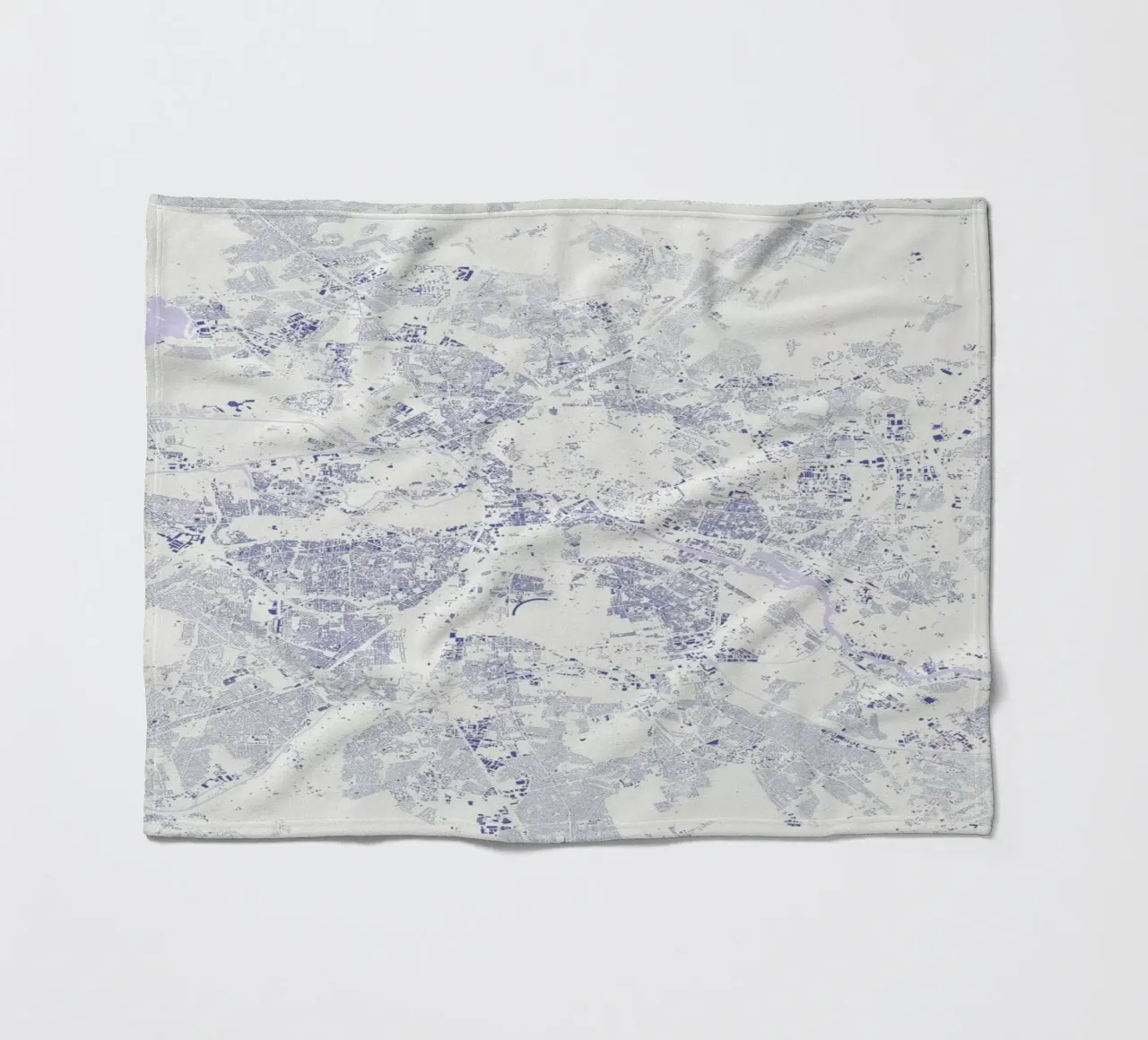 Berlin Blue fleece blanket by Urban Maps
